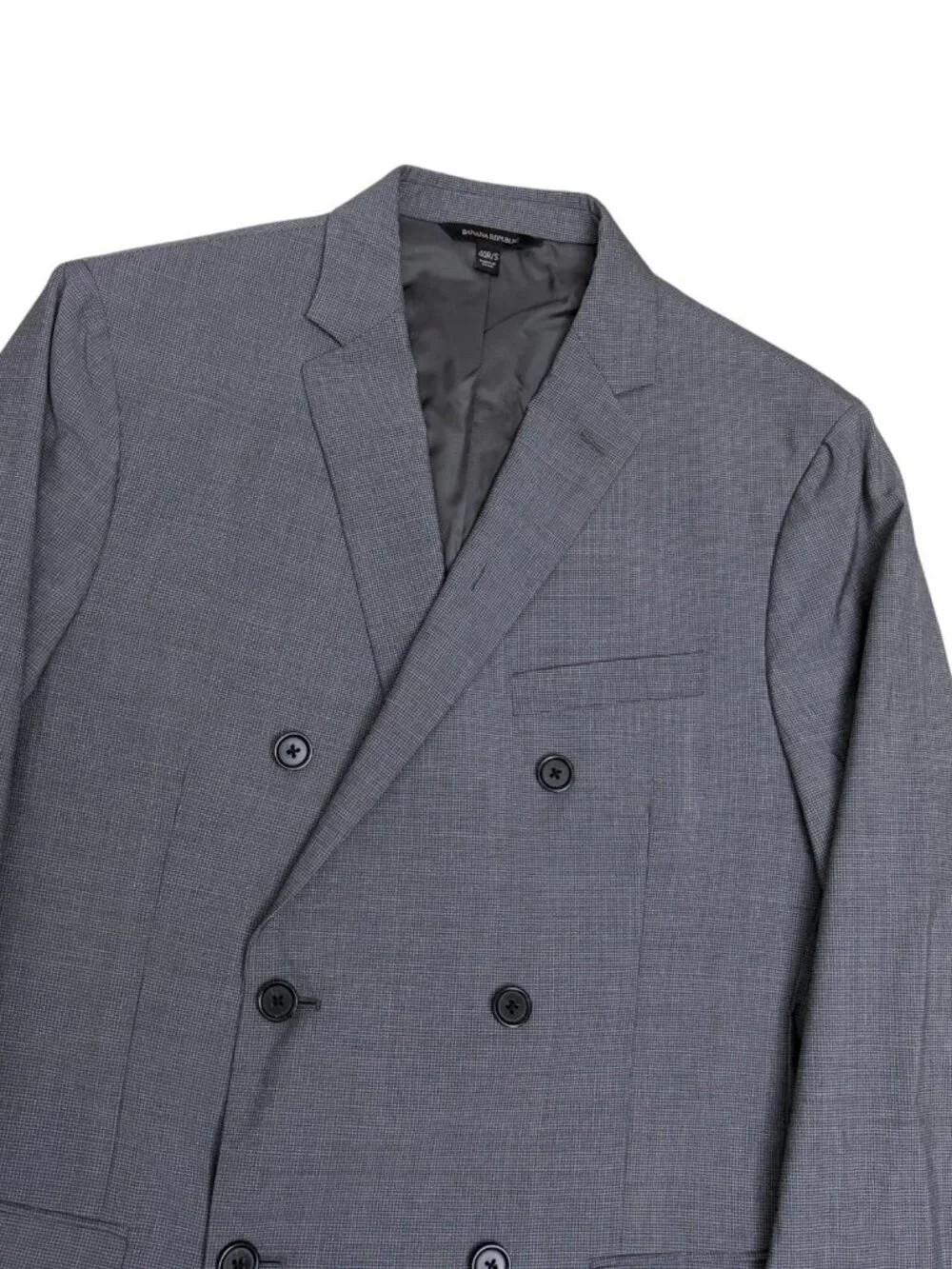 BANANA REPUBLIC Slim WOOL Blazer Sport Coat Plaid Check Business Jacket Mens 40R